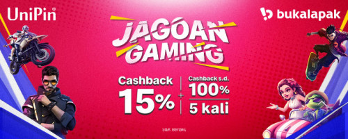 Cashback hingga 100% untuk Voucher Game di Bukalapak